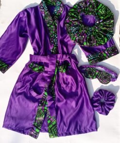 Ensemble Peignoir Personnalisé Femme - Violet
