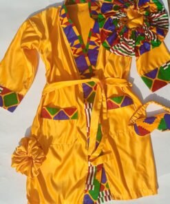 Ensemble Peignoir Personnalisé Femme - Jaune