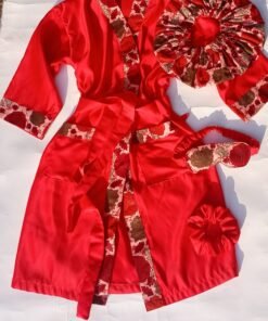 Ensemble Peignoir Personnalisé Femme - Rouge
