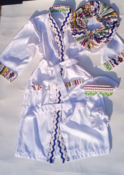 Ensemble Peignoir Personnalisé Femme - Blanc - Image 2